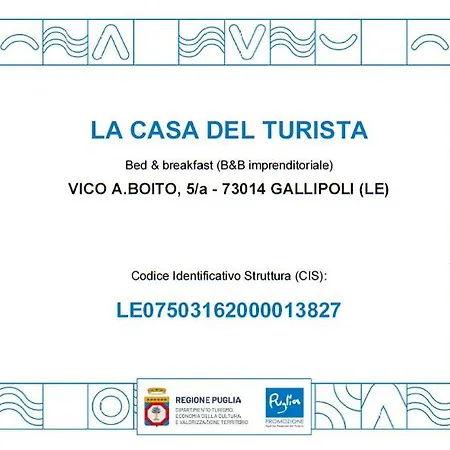 Alojamento de Acomodação e Pequeno-almoço La Casa Del Turista Gallipoli